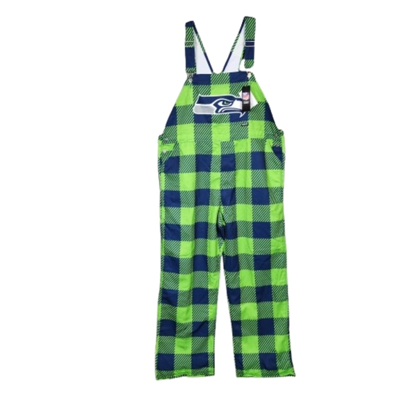 Foco Other - Seattle Seahawks Plaid Bib Overalls 2XL FOCO NFL Team Apparel Mens Unisex